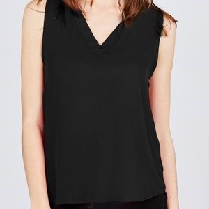 Sleeveless Black V-Neck Chic Top S,M,L